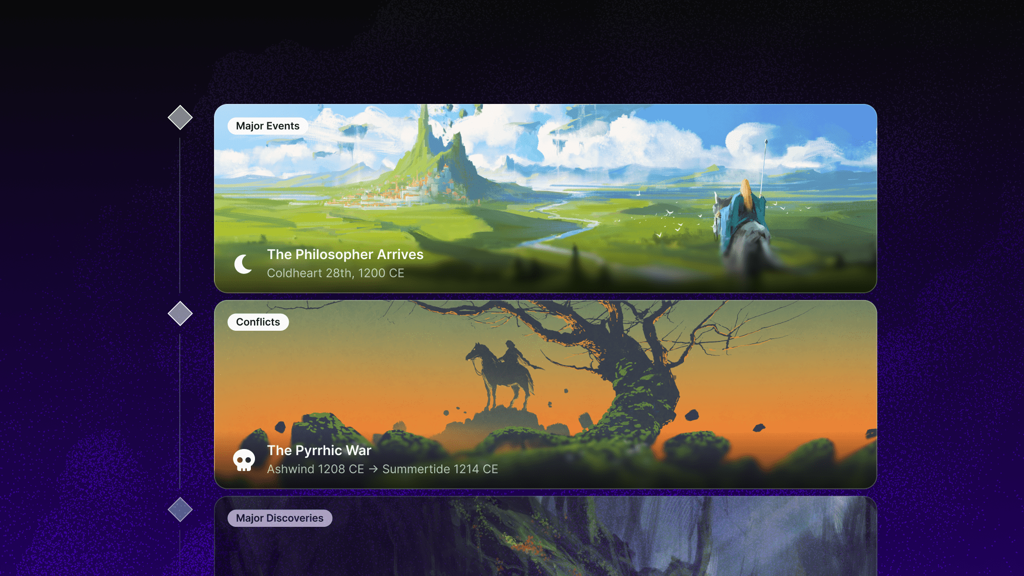Make fantasy timelines with LegendKeeper's newest feature