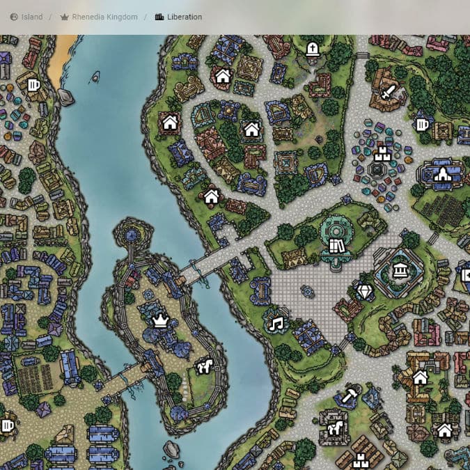 Abbey's Map of Liberation in LegendKeeper