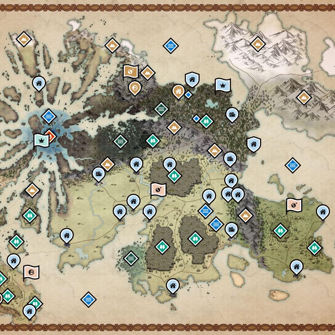 Vill's Map of Evrus in LegendKeeper